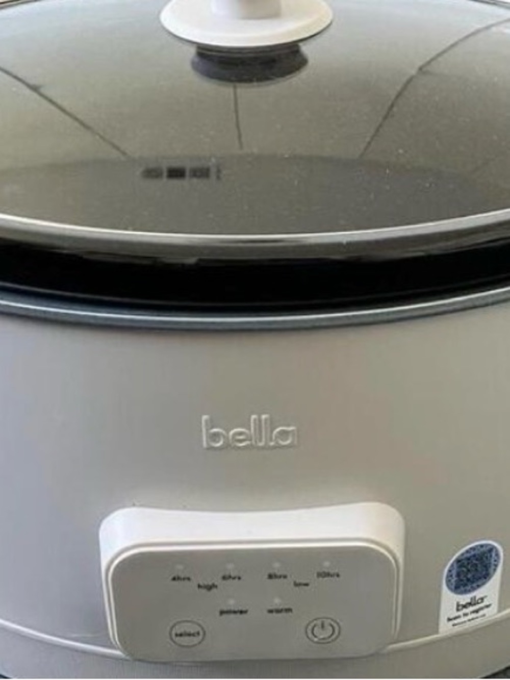 Bella 6-Quart Slow Cooker Crockpot Pot- Programed BRAND NEW NO BOX Final Sale
